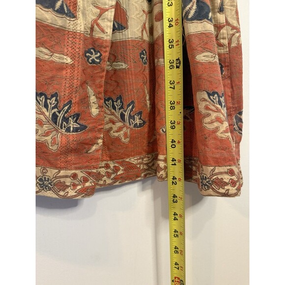 The Territory Ahead Women’s 6 Wrap Dress Leaf Print Short Sleeve Knee Length - Picture 6 of 7